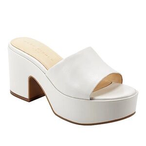 Marc Fisher Forina Platform Slide Sandal, Chic Cream, Size 8